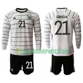 Germania Ilkay Gundogan 21 Bambino Maglia Prima Euro 2020 Manica Lunga (+ Pantaloncini)